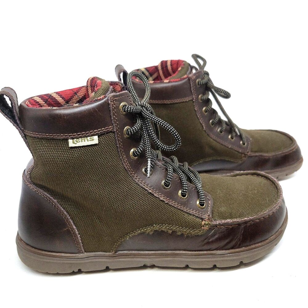 Lems Boulder Boot Timber Mens Brown And Green Ankle Boots Size  US 10 EU 43